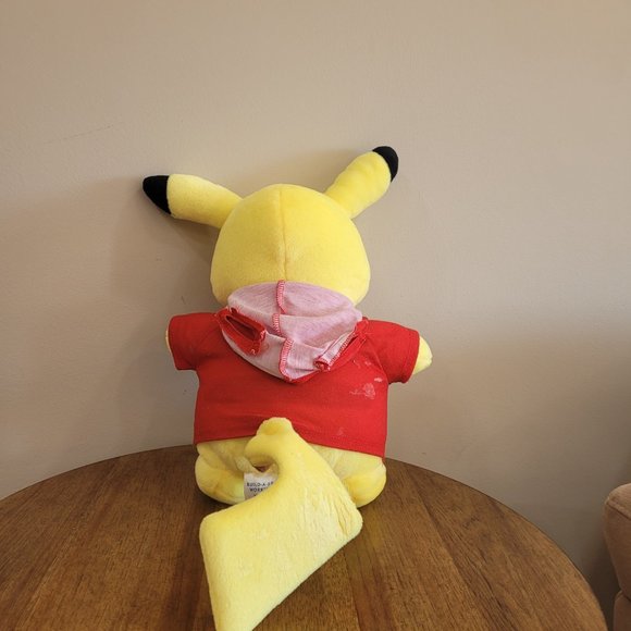 Pikachu plush toy yellow and red for little kids - Picture 2 of 6